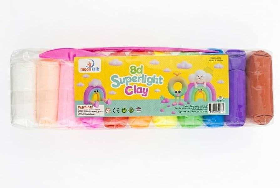 Moon Talk 8D Superlight Clay – Multicolored Air-Dry Clay Pack with Sculpting Tools