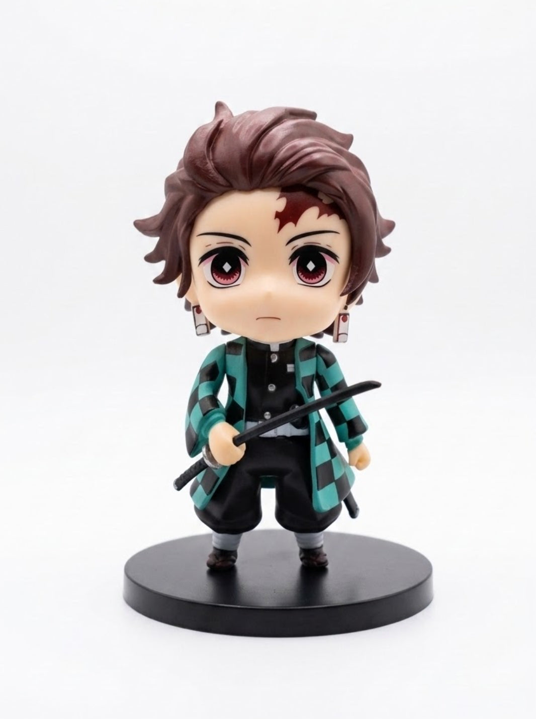 Demon Slayer Tanjiro Kamado Chibi Anime Action Figure – Mini Collectible Figurine for Desk Decor & Gifting