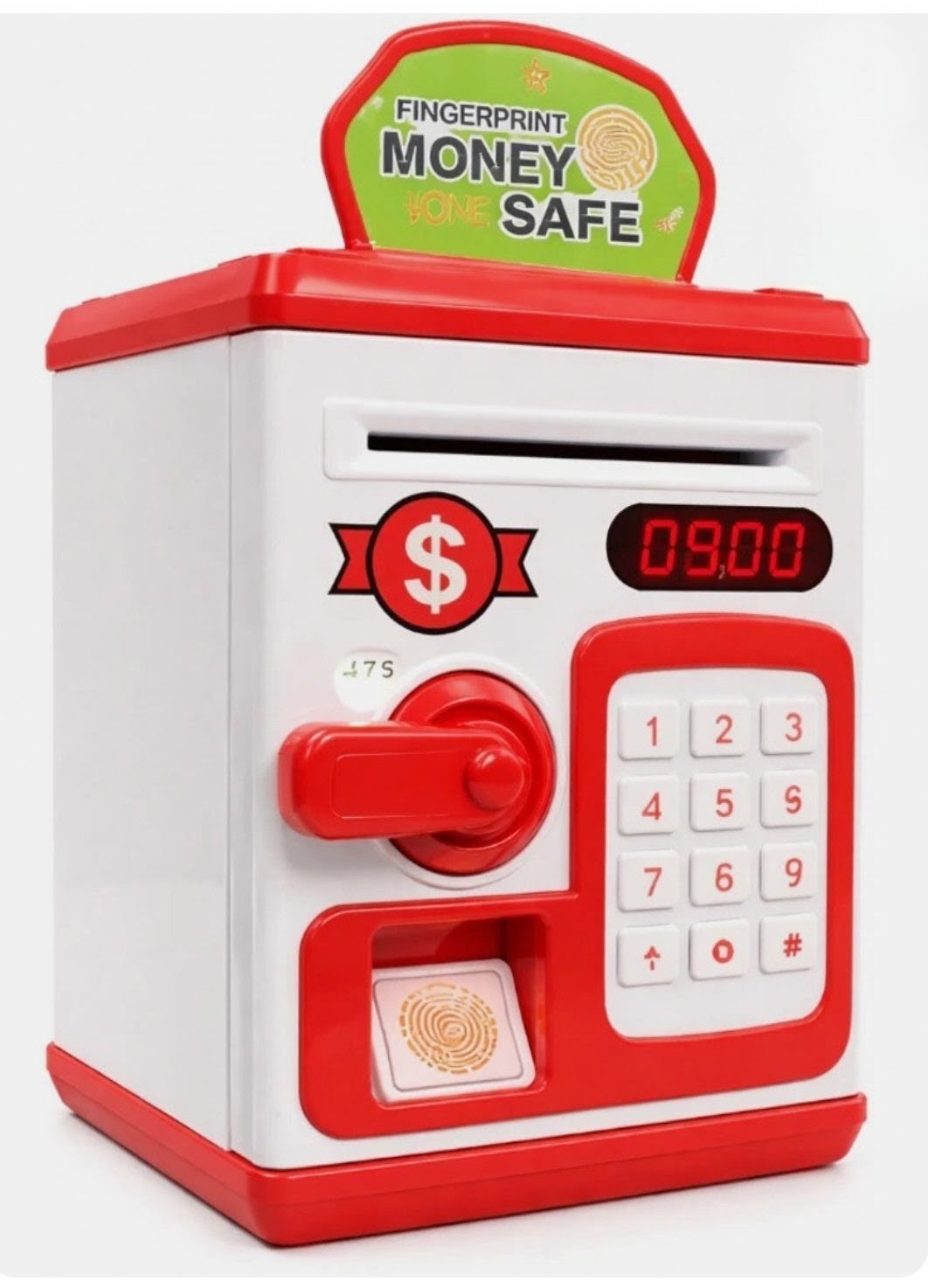 Electronic Kids Piggy Bank – ATM Money Safe Box with Password Code & Fingerprint Scanner