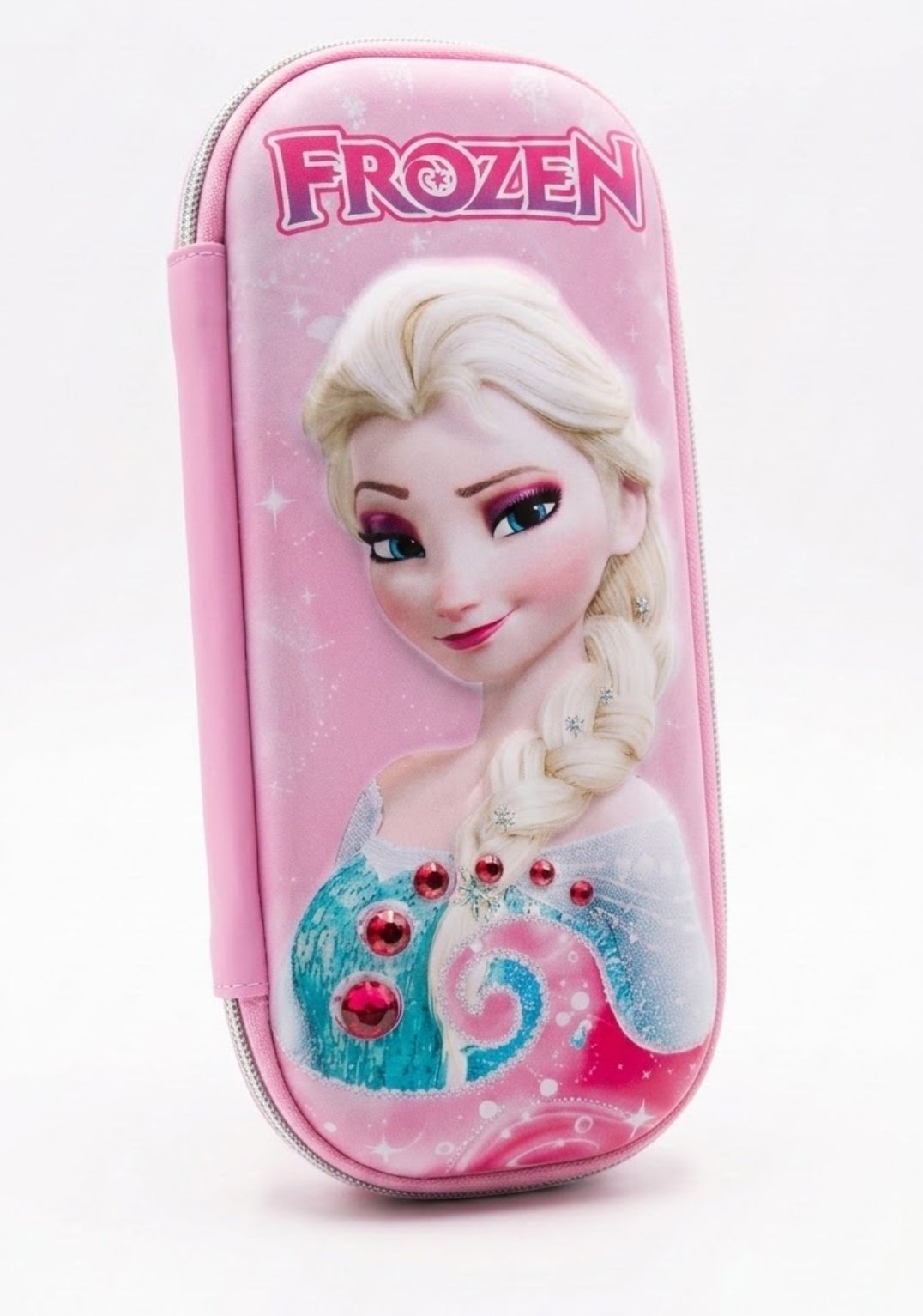 Disney Frozen Elsa Pencil Case – Kids Princess 3D EVA Hard Shell Pencil Pouch, Pink Large Capacity Magical Stationery Organizer for Girls & School Students