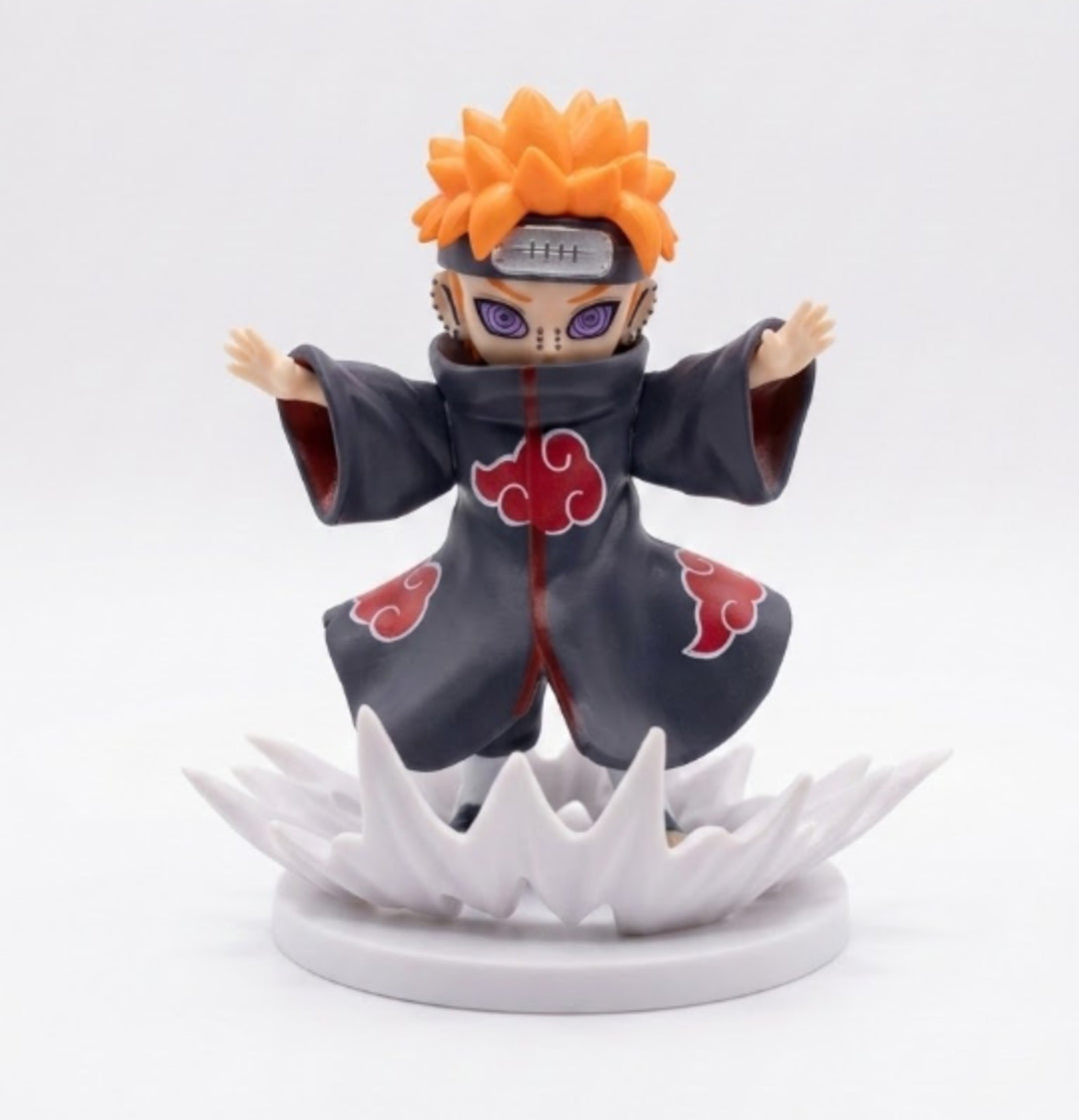 Naruto Shippuden Pain Akatsuki Chibi Anime Figure – Rinnegan Deva Path Almighty Push Mini Collectible Figurine for Desk Decor & Gifting