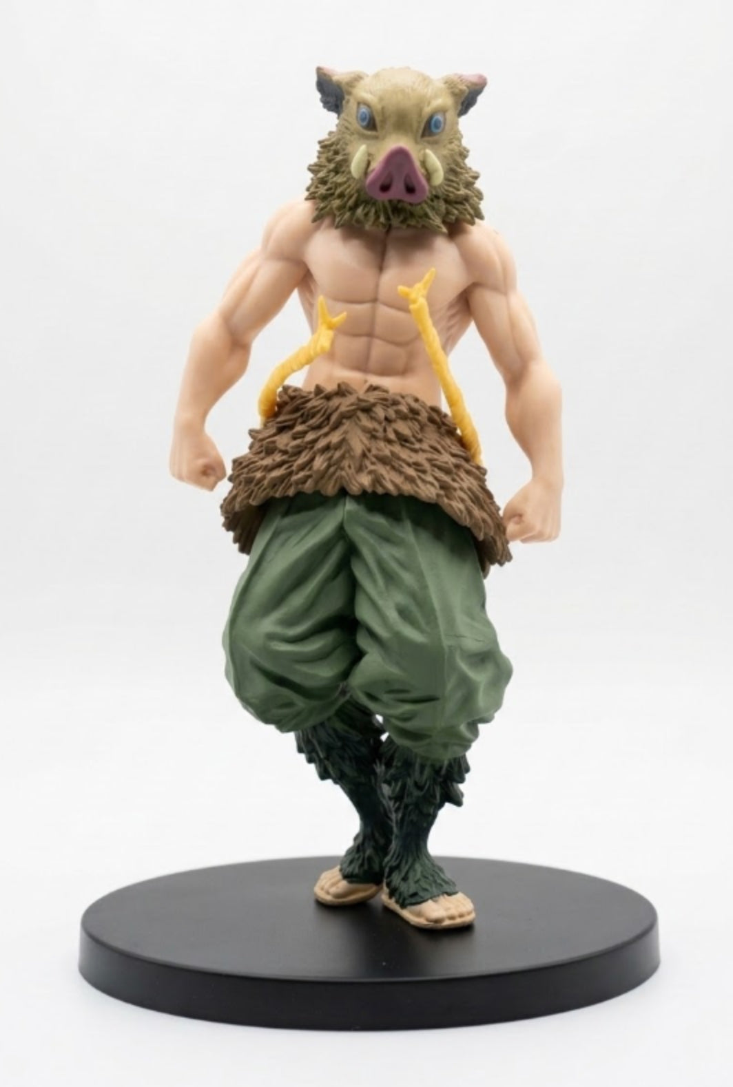 Demon Slayer Inosuke Hashibira Anime Action Figure – Premium PVC Collectible Figurine with Boar Mask & Base