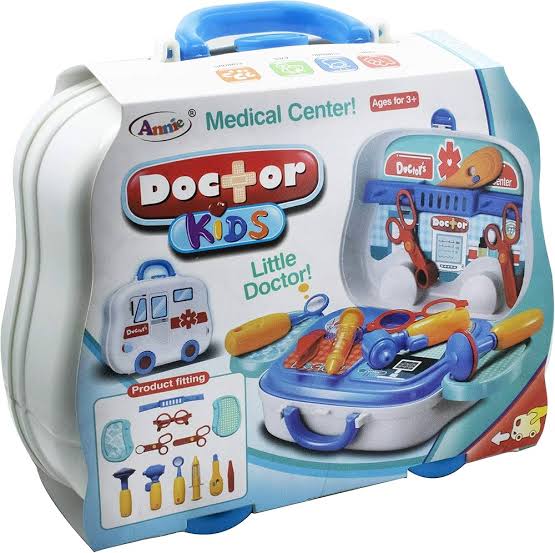 Annie Doctor Kids Medical Center Playset – Portable Toy Suitcase Doctor Kit with Stethoscope, Scissors & Medical Accessories, Role Play Toy for Kids Ages 3+