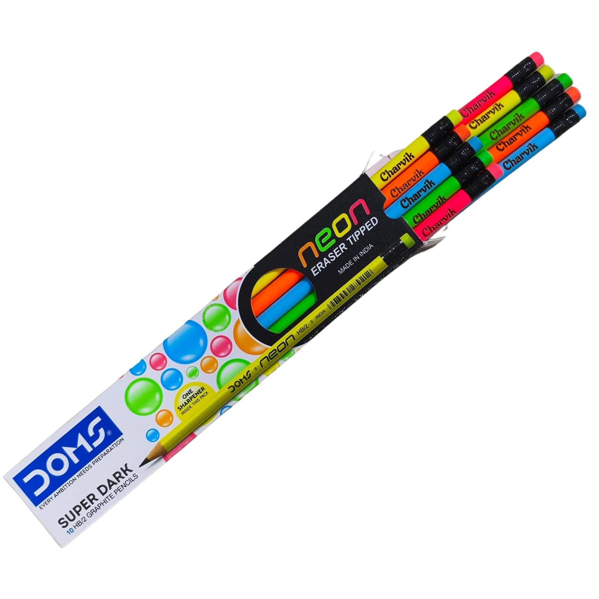DOMS NEON ERASER TIPPED PENCIL