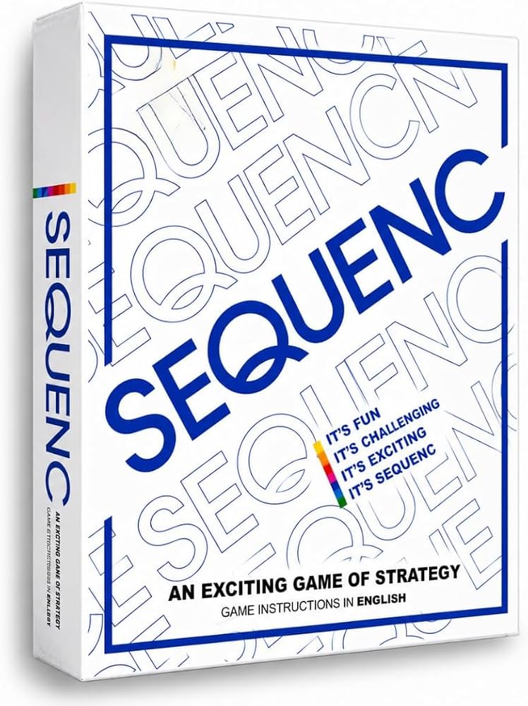 Classic Sequence Board Game – Exciting Strategy Card & Tile Game for Family Game Night
