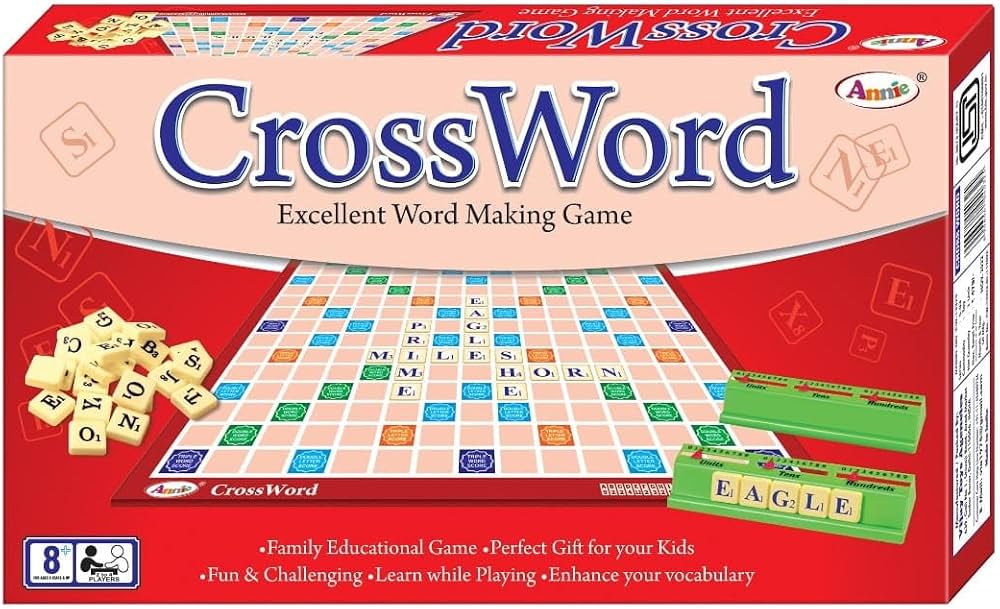 Annie Classic Crossword Board Game – Educational Word-Making Game for Kids & Family Game Night
