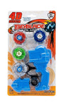 DZLING Metal Fusion Spinning Top Battle Set with High-Speed Launcher, SpinningTop Battle Set for Kids,Action Battle Toy Set for Boys & Girls (4 Spinning Top)