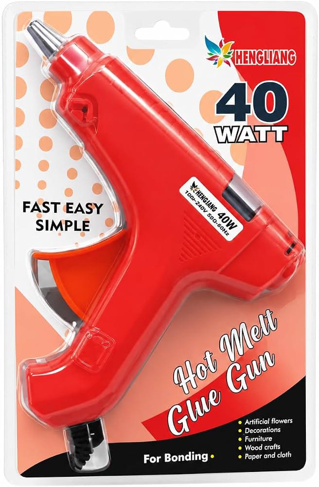 60W Professional Hot Melt Glue Gun (CRA-1023) – High Temp Glue Gun for Woodworking & Cardboard
