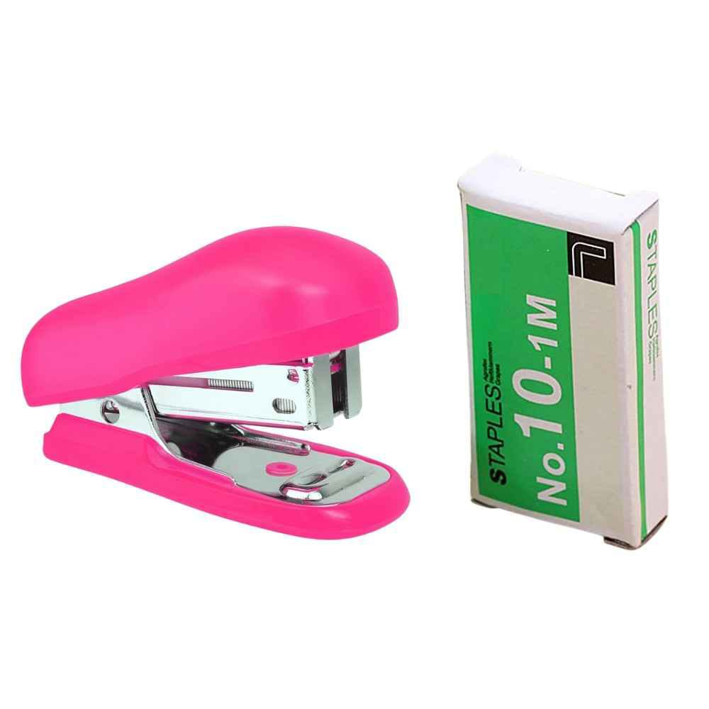Mini Portable Pocket Stapler Set – Compact Desktop Stapler with No.10 Staples for Office & School
