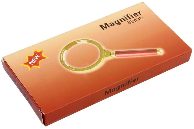 80mm Handheld Magnifying Glass – Premium Reading Magnifier Lens with Elegant Wooden Handle