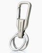 Qiang Ren Heavy Duty Carabiner Keychain with Dual Rings – Premium Matte Silver Key Clip