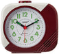 Orpat TBB-207 Quartz Analog Alarm Clock – Loud Beep Buzzer & Glow Dial (Burgundy)