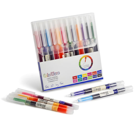 Artist Fluid Gel Pen Set with Fine Japanese Tips | 12 Colors Mandala & Doodling Pens for Scrapbooking, Journaling, Calligraphy, Sketching, Smooth Flow Writing Pens for Artists & Students