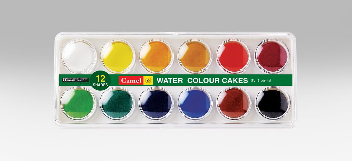Camel Kokuyo Student Water Colour Cakes – 12 Vibrant Shades Painting Kit – Premium Non-Toxic Watercolor Set for Kids, Artists & Beginners – Perfect Back to School Art Supplies