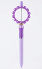 Magic Wand Bubble Pen for Kids – DIY Beadable Princess Pen with Bubble Blower Top, Pastel Blue Novelty Stationery & Toy