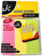JC Neon Pastel Sticky Notes Pad (3x3 Inch) – Multipurpose Reusable Self-Adhesive Sticky Pads for Office, School, Journaling & Reminders