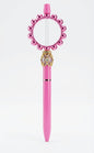 Magic Wand Bubble Pen for Kids – DIY Beadable Princess Pen with Bubble Blower Top, Pastel Blue Novelty Stationery & Toy