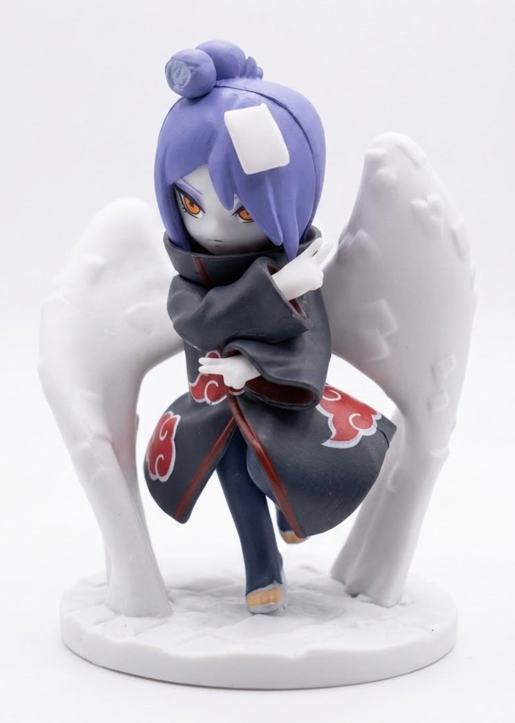 Naruto Shippuden Konan Akatsuki Chibi Anime Figure – Angel of God Paper Wings Mini Collectible Figurine for Desk Decor & Gifting