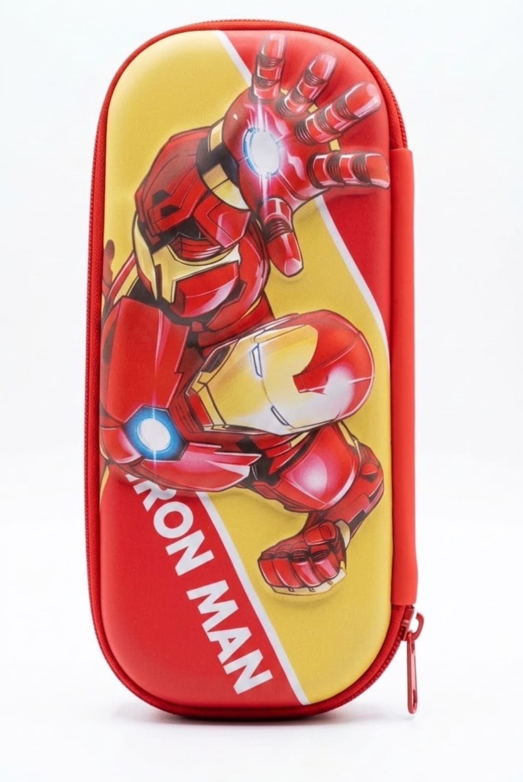 Marvel Iron Man Pencil Case – Kids Avengers Superhero 3D EVA Hard Shell Pencil Pouch, Large Capacity Red & Yellow Stationery Organizer for Boys & School Students