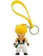 Dragon Ball Z Super Saiyan Gotenks Rubber Keychain – Cute Chibi Anime Keyring with Yellow Wrist Strap