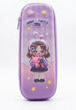 Cute Cartoon Girl Pencil Case – Kawaii Purple 3D EVA Hard Shell Pencil Pouch, Mimi's Happy Time Large Capacity Stationery Organizer for Girls & Students