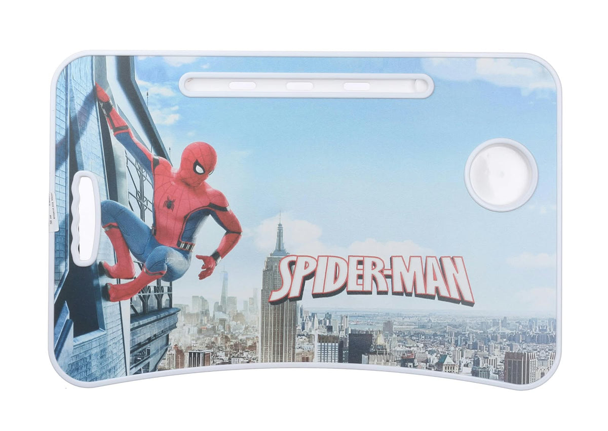Spider-Man Folding Laptop Desk for Bed – Portable Kids Study Table with Cup Holder & Tablet Slot