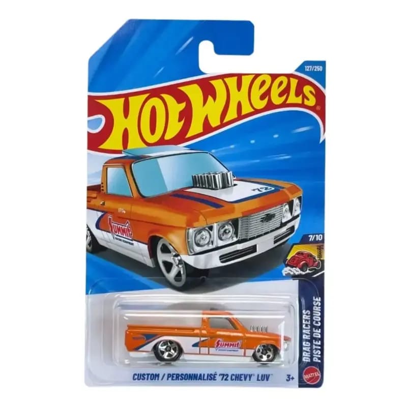 Hot Wheels Custom 72 Chevy Luv Drag Racers Ages 3 and Up 127/250 (Orange)