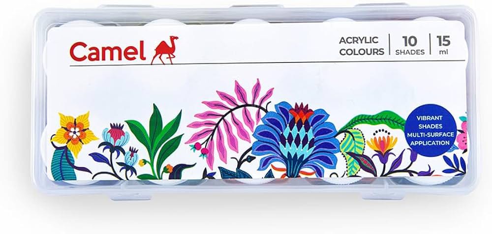 Camel Kokuyo Fabrica Acrylic Ultra Color, 15ml, 10 Shades