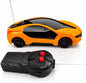 Rechargeable Orange RC Sports Car Toy – Remote Control Racing Car with Functional LED Lights for Kids