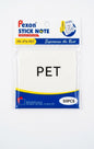 Pexon Transparent Sticky Notes (3x3 Inch, 50 Sheets) – Clear Waterproof PET Self-Adhesive Memo Pads for Book Annotating, Studying & Office Reminders