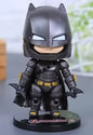 Armored Batman Mini Action Figure with Display Stand – Chibi Superhero Collectible Toy, Car Dashboard & Desk Decor Gift