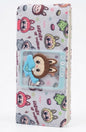 Labubu Monster Pencil Case – Kawaii All-Over Print Canvas Stationery Pouch, Large Capacity Folding Pen Case with Clear ID Photo Window for Kids & Students