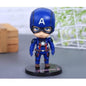 Marvel Avengers Captain America Chibi Action Figure - 4-Inch Mini Super Hero Toy Figure for Car Dashboard, Office Desk & Cake Topper Decor