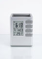 Digital Desk Clock with Pen Holder - Multi-Functional LCD Office Organizer with Temperature & Calendar