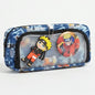 Naruto Anime Pencil Case – Blue Multi-Layer Stationery Pouch with Clear Window