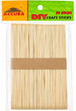 Accura Natural Wooden Craft Sticks (50-Pack) – Slim DIY Popsicle Sticks for Arts & Crafts