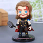 Marvel Avengers Thor Chibi Action Figure – Mini Superhero Collectible Figurine with Mjolnir Hammer for Desk Decor, Car Dashboard, & Cake Topper