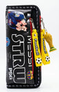 Lionel Messi Football Pencil Case – Kids Soccer Stationery Pouch, Double Zipper Pen Case with World Cup Trophy Keychain, PSG & Barcelona FC Theme School Organizer