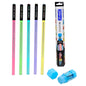 DOMS Hello X-Tra Super Dark Graphite Pencils – Pack of 10 Pastel Glitter Writing Pencils with Sharpener & Eraser, School Supplies Kit for Kids