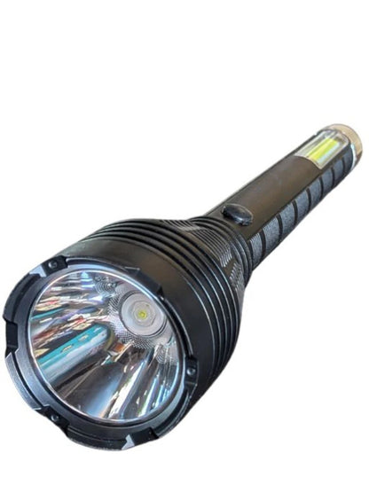 Rechargeable Tactical LED Flashlight with COB Work Light – High-Power Long Range Waterproof Torch for Camping and Emergency