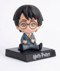 Harry Potter Chibi Figurine with Phone Stand Base – Wizarding World Anime Collectible Bobblehead Doll for Car Dashboard & Desk