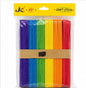 JC DIY Colored Wooden Craft Sticks – Rainbow Popsicle Sticks for Arts & Crafts