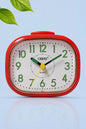 Orpat TBB-647 Analog Quartz Alarm Clock - Red Retro Bedside Table Clock with Loud Buzzer