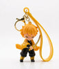 Zenitsu Agatsuma Anime Silicone Keychain with Yellow Wrist Strap – Cute Chibi Demon Slayer Figure Backpack Charm & Car Key Ring Accessory