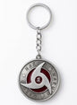 Naruto Itachi Uchiha Mangekyou Sharingan Metal Keychain – Anime Akatsuki Kanji Symbol Key Ring, Cosplay Medallion Backpack Charm