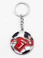 Cristiano Ronaldo CR7 Metal Enamel Keychain – Cute Football Soccer Ball Key Ring, Red Jersey Celebration Backpack Charm & Fan Gift