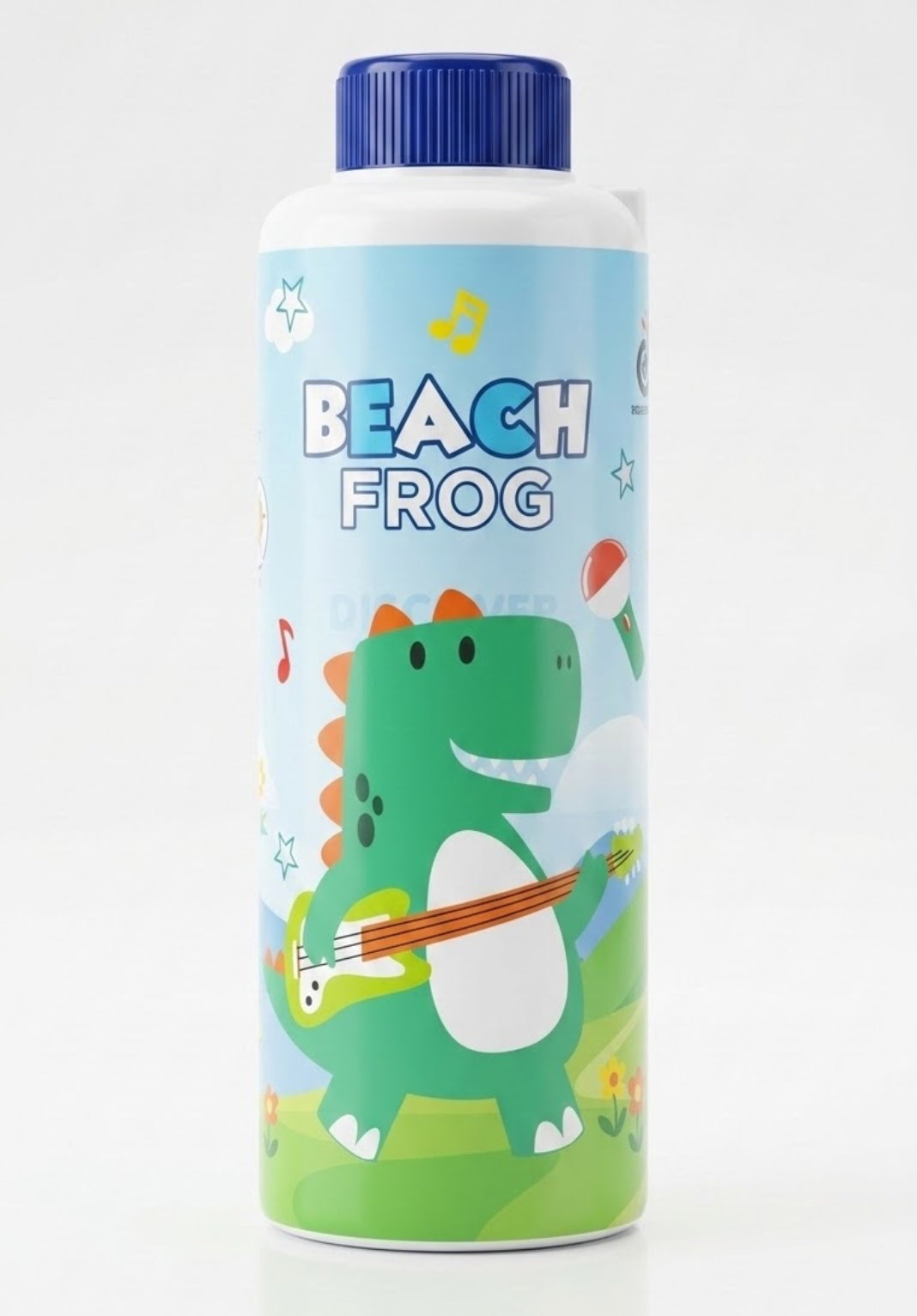 Creative Bottle-Shaped Pencil Box – Kawaii Rock Star Dinosaur Geometry Box, Beach Frog Plastic Stationery Organizer Case with Built-in Sharpener & Mirror for Kids