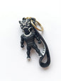Black Panther Marvel Superhero Silicone Keychain with Black Wrist Strap – Cute Chibi King of Wakanda Figure Backpack Charm & Key Ring Accessory